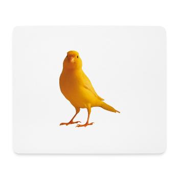 Kanarienvogel yellow bird - Mousepad (Querformat) - Weiß - Vorne