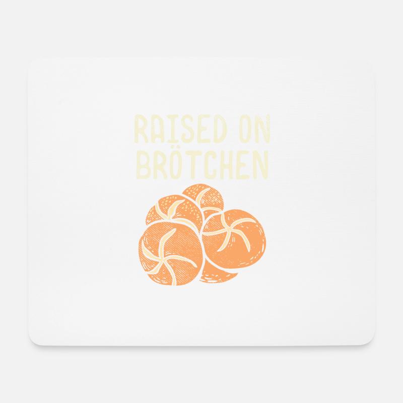 Raised On Brotchen - Mousepad (Querformat) - Weiß
