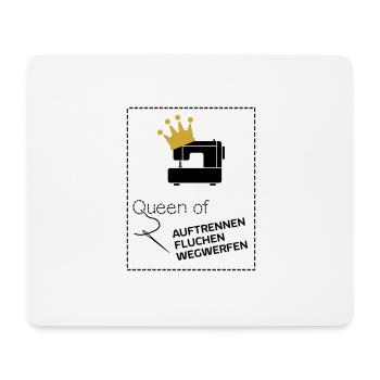 Queen of Nähmaschine - Mousepad (Querformat) - Weiß - Vorne