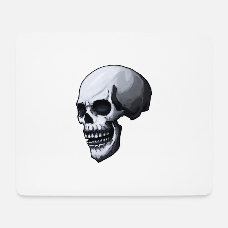 skull - Mousepad (Querformat) - Weiß