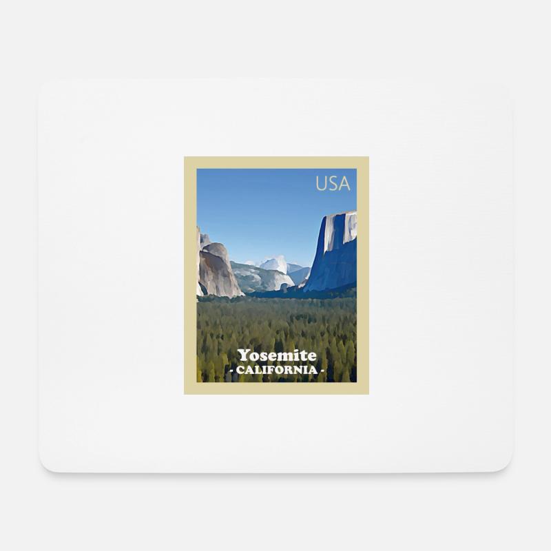 Yosemite-Nationalpark - Mousepad (Querformat) - Weiß