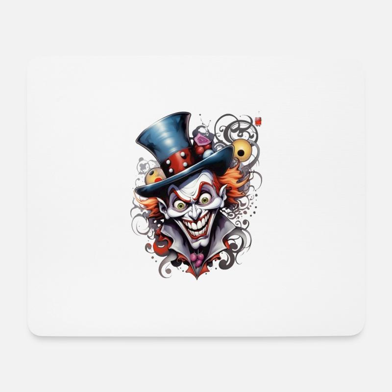Creepy Clowns - Mousepad (Querformat) - Weiß