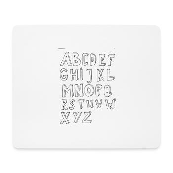 Alphabet Druckbuchstaben - Mousepad (Querformat) - Weiß - Vorne
