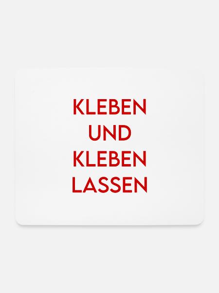 Kleben und kleben lassen - Mousepad (Querformat) - Weiß