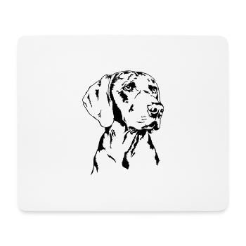 WEIMARANER Portrait Portrait de chien de chasse Wilsigns - Tapis de souris (format paysage) - blanc - Devant