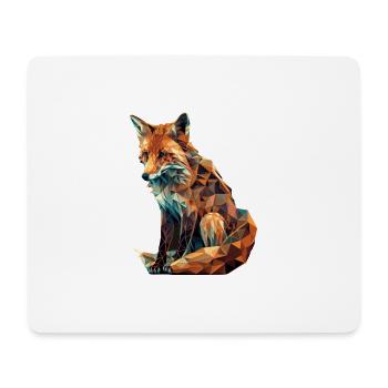 Renard de forme géométrique - Tapis de souris (format paysage) - blanc - Devant
