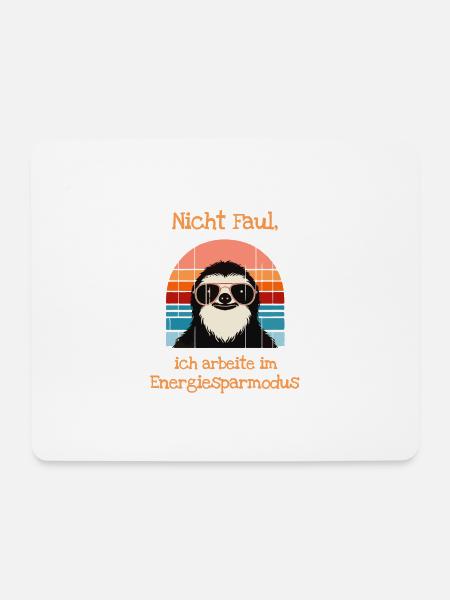 Lustiges Faultier Entspannter Geschenk Humor - Mousepad (Querformat) - Weiß