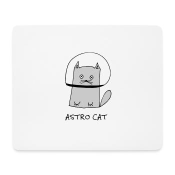 Astronaut Katze Mieze Kätzchen Miau Weltall - Mousepad (Querformat) - Weiß - Vorne