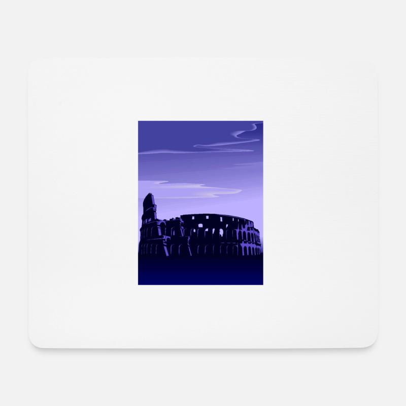 Kolosseum / Kolosseum bei Sonnenuntergang - Altes Rom, Italien - Mousepad (Querformat) - Weiß