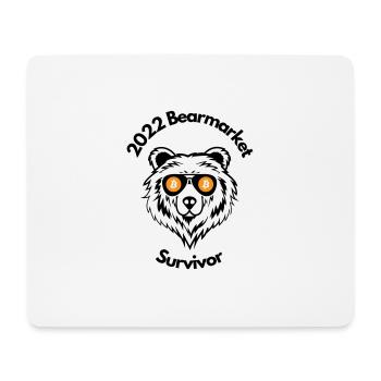 2022 Bearmarket Survivor - Mousepad (Querformat) - Weiß - Vorne