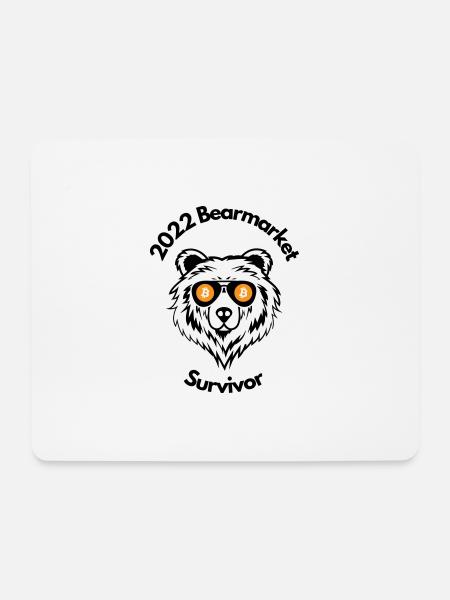 2022 Bearmarket Survivor - Mousepad (Querformat) - Weiß