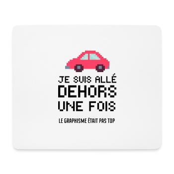 je suis allé dehors une fois - Tapis de souris (format paysage) - blanc - Devant