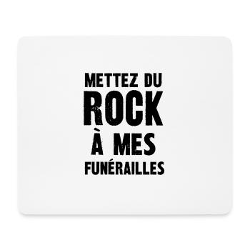 mettez du rock à mes funérailles - Tapis de souris (format paysage) - blanc - Devant