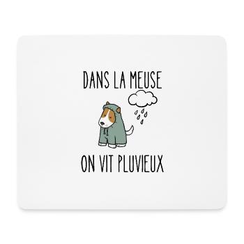dans la meuse on vit pluvieux - Tapis de souris (format paysage) - blanc - Devant
