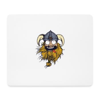 Crazy Viking - Mousepad (Querformat) - Weiß - Vorne