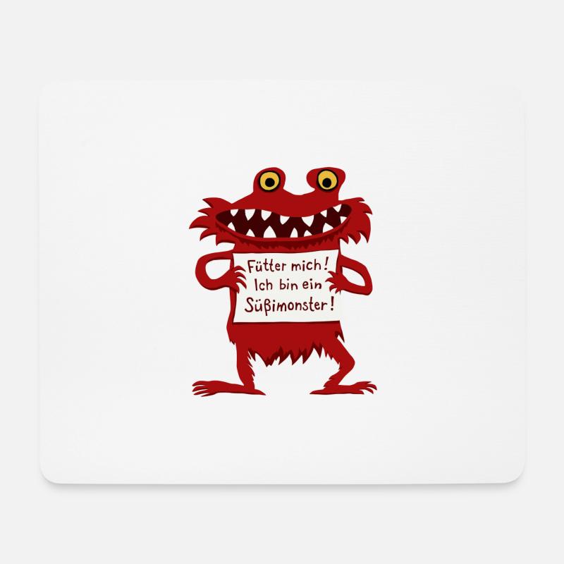 Süßimonster - Mousepad (Querformat) - Weiß