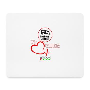 Wir lieben Camping - Mousepad (Querformat) - Weiß - Vorne