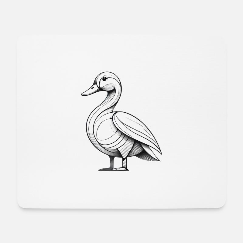 Die Ente - Mousepad (Querformat) - Weiß