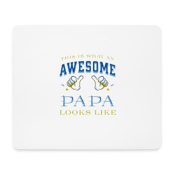 This is What An Awesome Papa Looks Like Funny Dad - Mouse Pad (horizontal) - white - Front