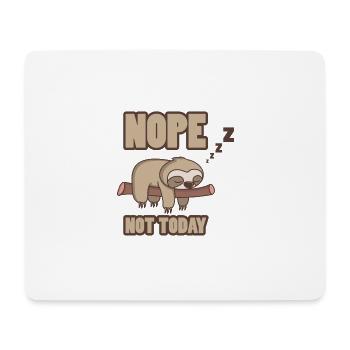 Lustiges Faultier Nope Not Today Fun Geschenk - Mousepad (Querformat) - Weiß - Vorne