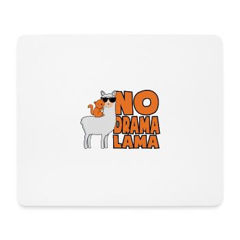 No Drama Lama Mit Lustige Katze Geschenk - Mousepad (Querformat) - Weiß - Vorne