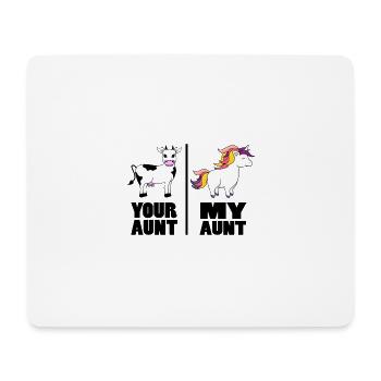 Deine Tante Meine Tante Lustiges Einhorn Geschenk - Mousepad (Querformat) - Weiß - Vorne