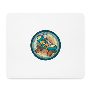 Rollschuhe Rollschuhlaufen Vintage Skate Geschenk - Mousepad (Querformat) - Weiß - Vorne