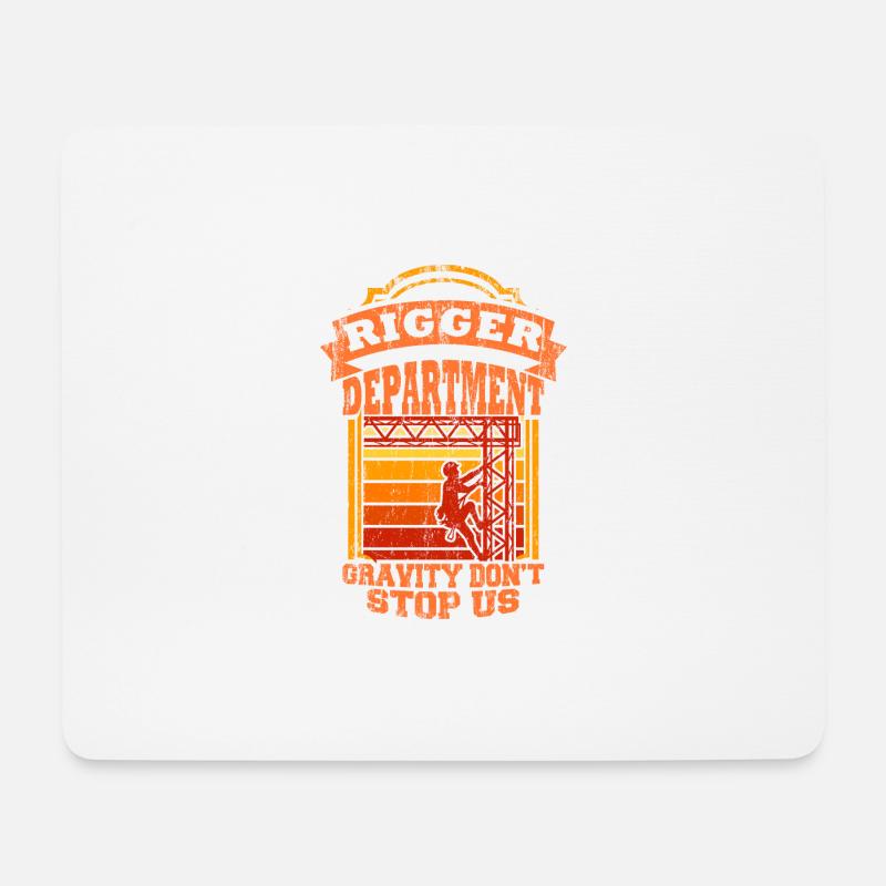 Rigger Stagecrew Crew Rigging Event Geschenk - Mousepad (Querformat) - Weiß