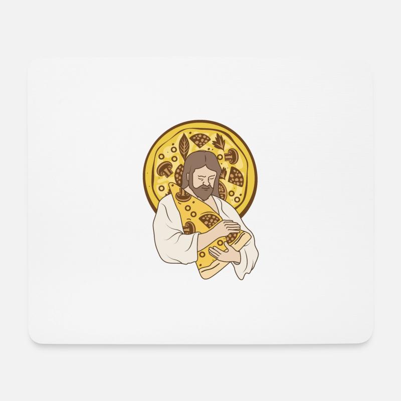 Pizza Wir Umarmen Sie Hipster Pizzabäcker Geschenk - Mousepad (Querformat) - Weiß
