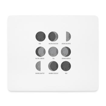 Astronomie Die Mondphasen Weltraum Geschenk - Mousepad (Querformat) - Weiß - Vorne