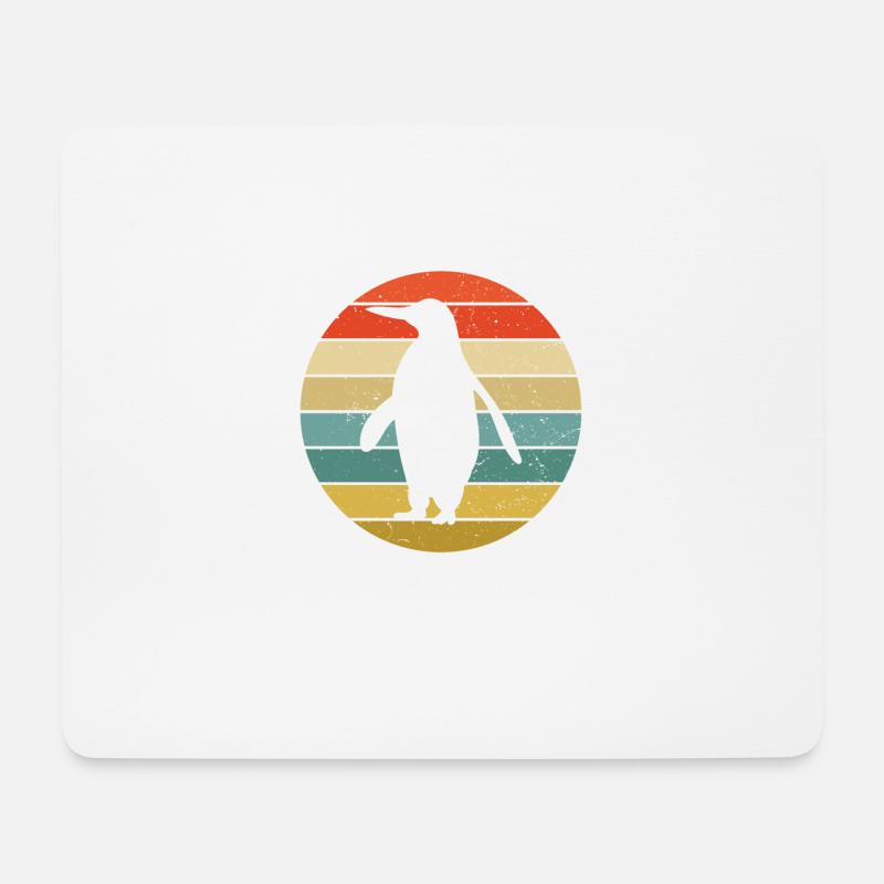 PINGUIN VINTAGE - Mousepad (Querformat) - Weiß