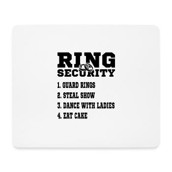 Ring Security Tasks list cadeaux de mariage - Tapis de souris (format paysage) - blanc - Devant