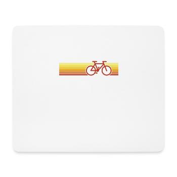 Fahrrad Retro Rennrad und Mountainbike Geschenk - Mousepad (Querformat) - Weiß - Vorne
