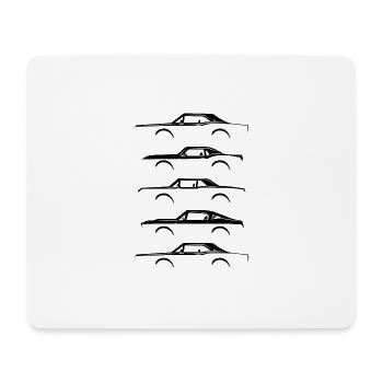 Muscle Car Seiten Classic Car Muscle-Car Geschenk - Mousepad (Querformat) - Weiß - Vorne