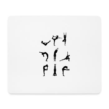 YOGA Positionen Sonnengruß Hatha Yoga Geschenk - Mousepad (Querformat) - Weiß - Vorne