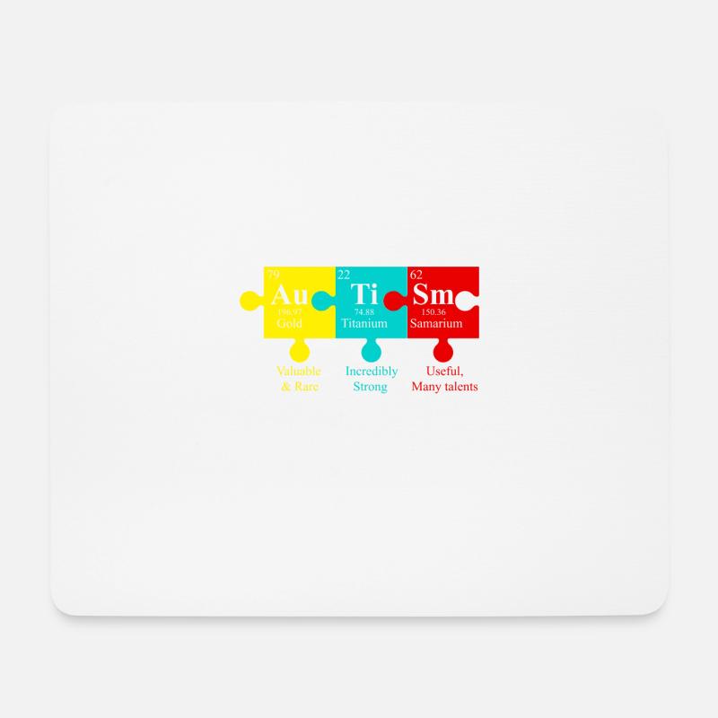 Autismus Puzzlestücke Asperger Autismus Tag - Mousepad (Querformat) - Weiß