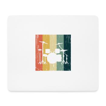 Batteur Raggae Percussion Cadeau de batteur - Tapis de souris (format paysage) - blanc - Devant