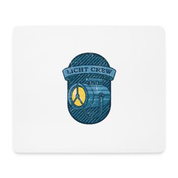 LICHT CREW Retro Licht Lichttechniker Geschenk - Mousepad (Querformat) - Weiß - Vorne