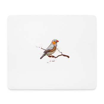 ZEBRAFINK KIRSCHBLÜTE Geschenk Für Zebrafinken - Mousepad (Querformat) - Weiß - Vorne