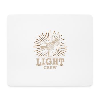 LIGHT CREW Retro Licht Lichttechniker Geschenk - Mousepad (Querformat) - Weiß - Vorne