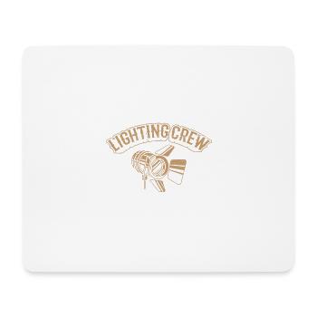 LIGHTING CREW Retro Licht Lichttechniker Geschenk - Mousepad (Querformat) - Weiß - Vorne