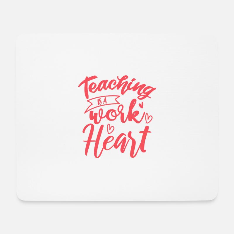 HERZENSANGELEGENHEIT Lehrerin Geschenk für Schule - Mousepad (Querformat) - Weiß
