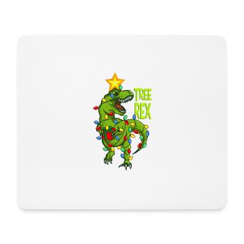 TREE REX DINO Weihnachten Ugly Christmas Geschenk - Mousepad (Querformat) - Weiß - Vorne
