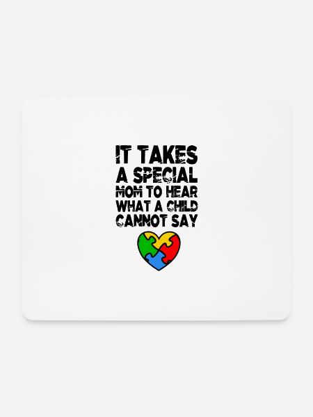 AUTISMUS SPECIAL MOM Autism Awareness Geschenk - Mousepad (Querformat) - Weiß
