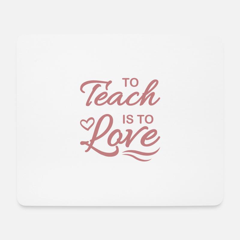 LEHREN IST LIEBEN Geschenk Für Beste Lehrerin - Mousepad (Querformat) - Weiß