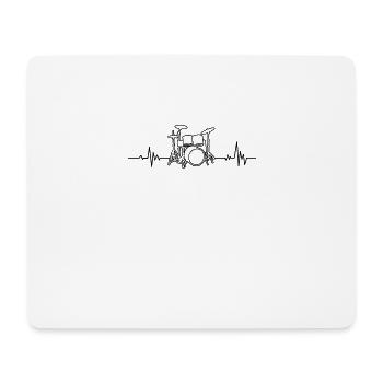 DRUMMER gift drum kit for drummer - Mouse Pad (horizontal) - white - Front