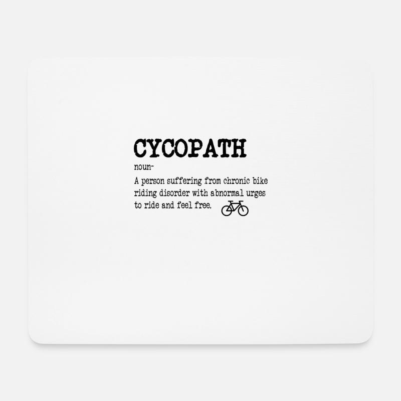 CYCOPATH Bicycle Funny Cycling Cyclist - Mouse Pad (horizontal) - white