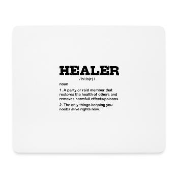RAID HEALER Cool Gamer Gaming Drôle de joueur - Tapis de souris (format paysage) - blanc - Devant
