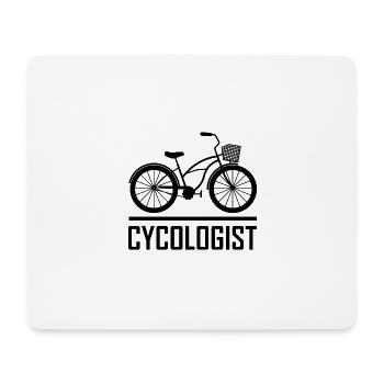 CYCOLOGIST Bicycle Funny Cycling Cyclist - Mouse Pad (horizontal) - white - Front