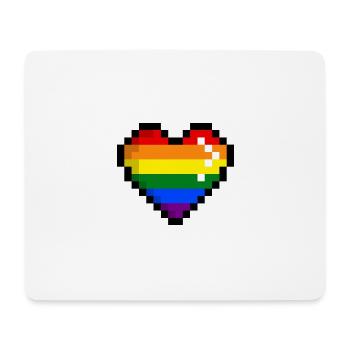 GAYMER PIXEL HEART LGBT Pride Gay Pride Month - Tapis de souris (format paysage) - blanc - Devant